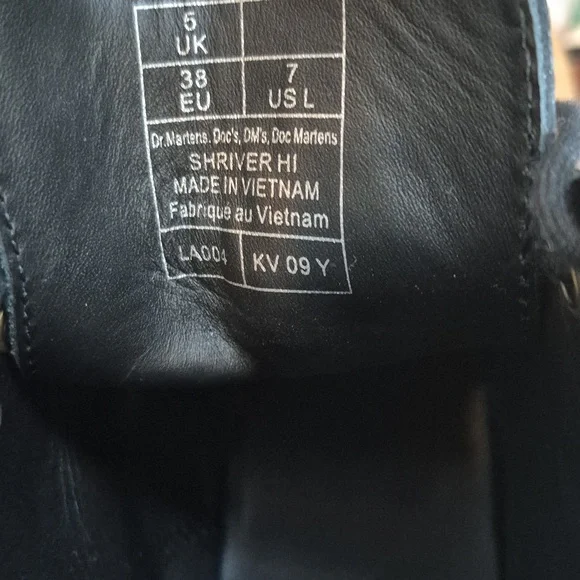 Dr. Martens Black Boots with Yellow Accents - Picture 2 of 3